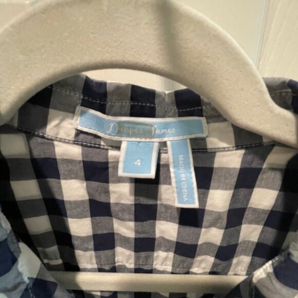Draper James Dolly Gingham Eyelet Shirt Dress Size 4 - Picture 5 of 8